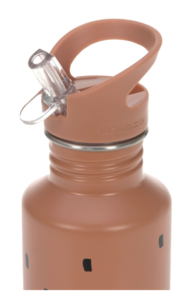Lässig Trinkflasche - Edelstahl Happy Prints karamell